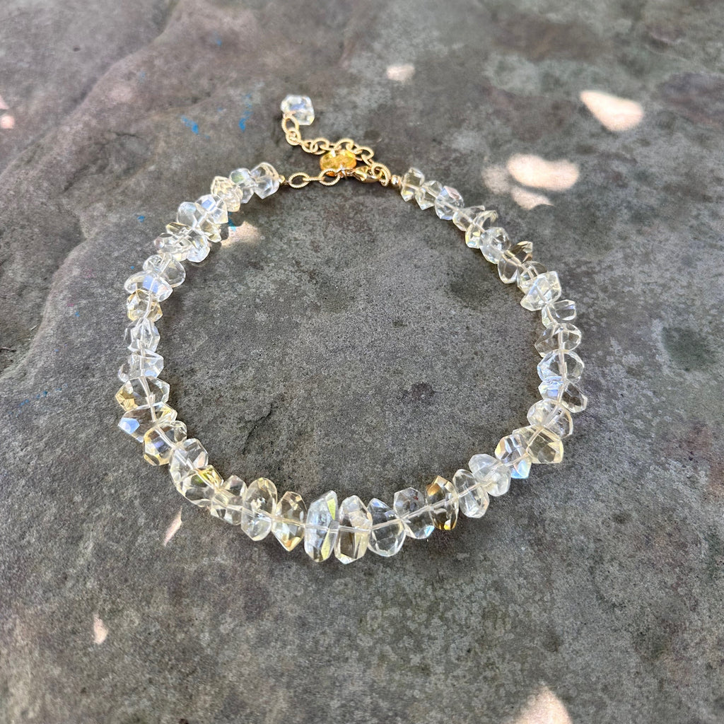 Faceted Nugget Citrine Necklace