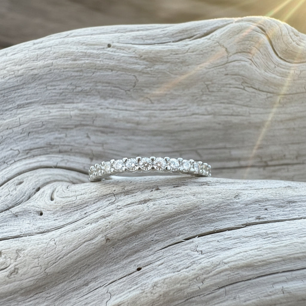 CZ Sterling Silver Eternity Band Ring