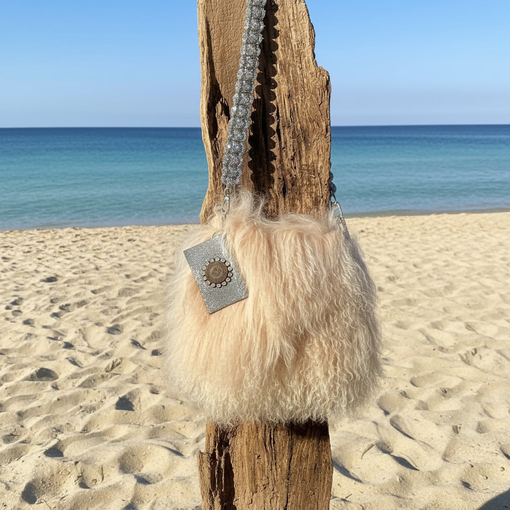 Mongolian Purse with Studded Strap