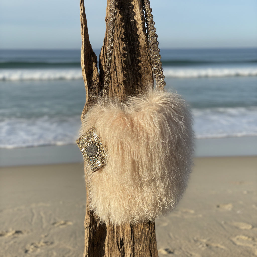 Mongolian Purse with Studded Strap