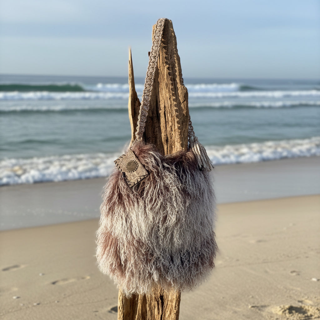 Mongolian Purse with Studded Strap