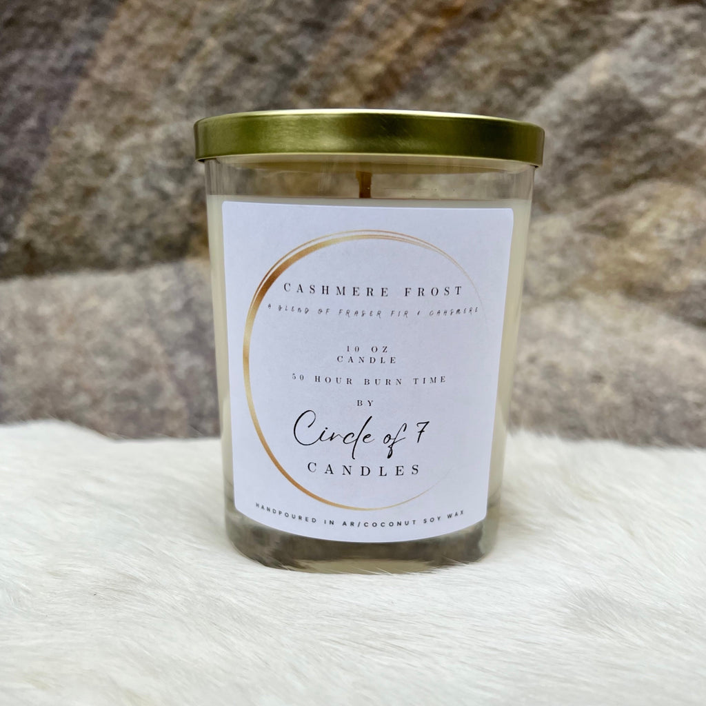 Circle of 7 Candles Cashmere Frost