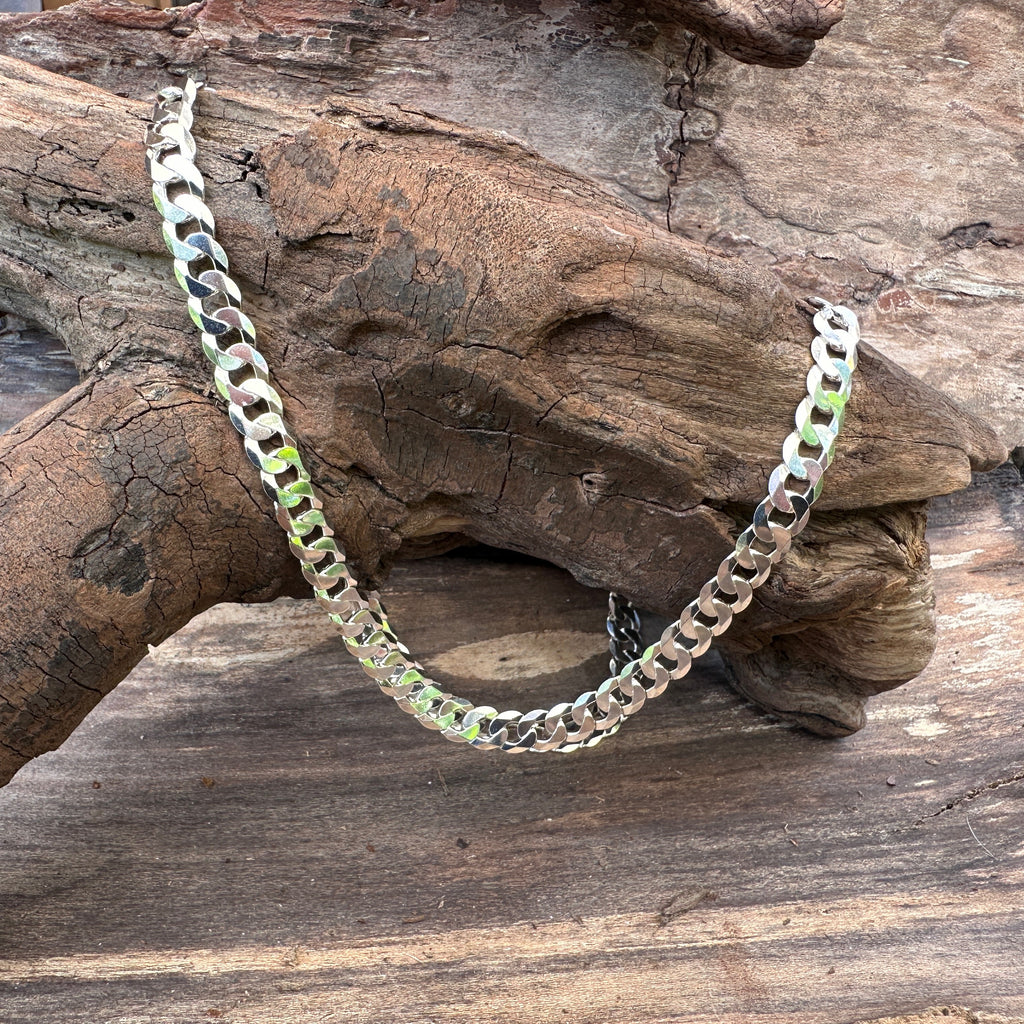 8.6mm  Sterling Silver Curb Chain