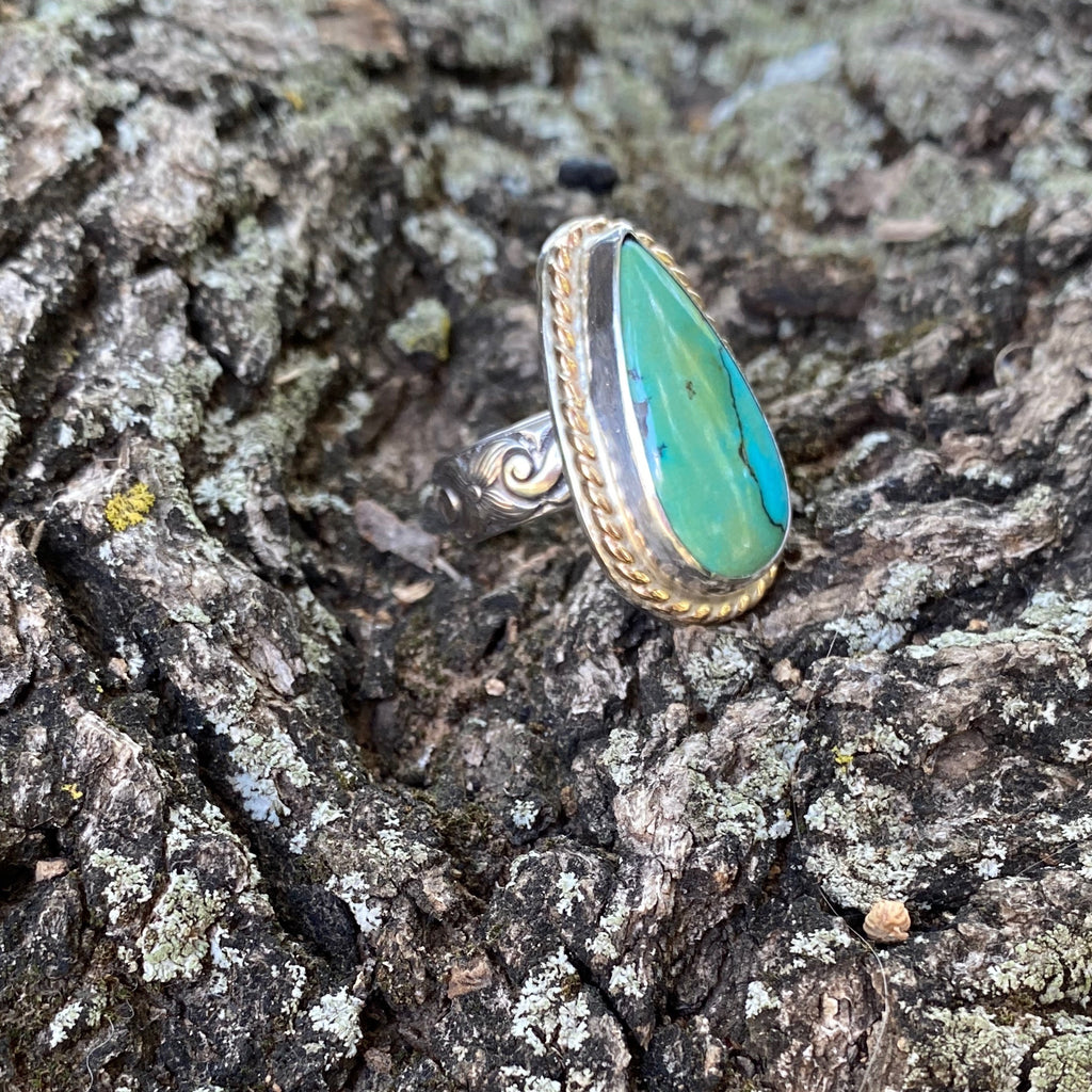 Sterling Silver Hubei Turquoise Ring