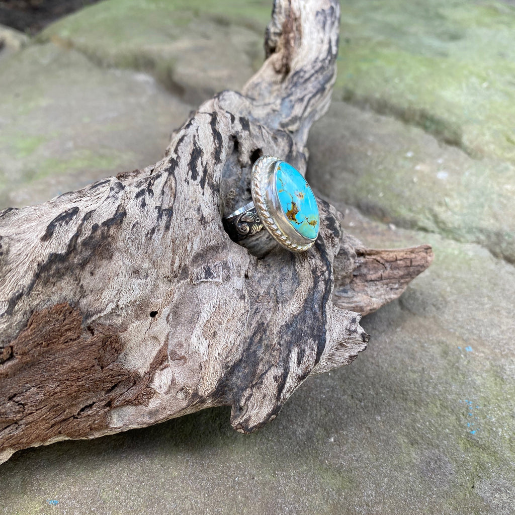 Hubei Turquoise Sterling Silver Ring