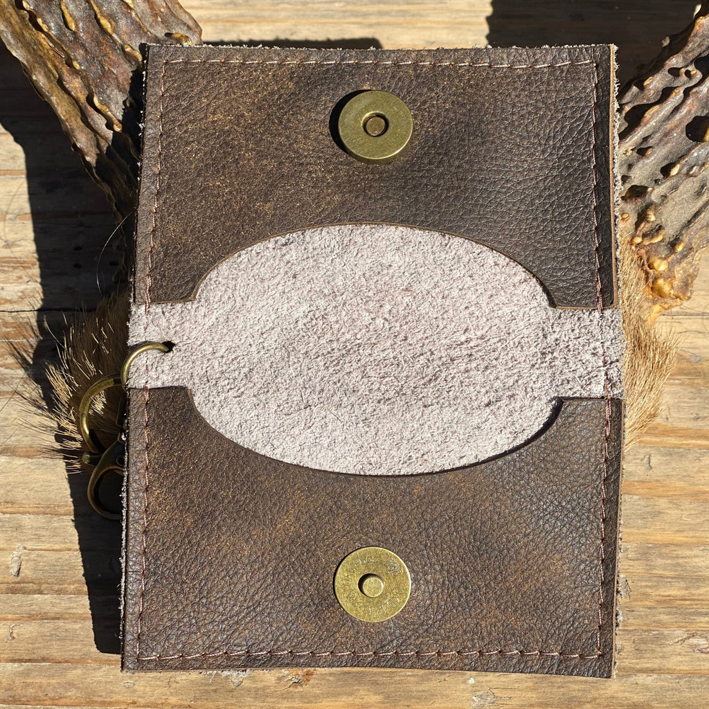 Inside of Keep it Gypsy Leather Keychain Wallet