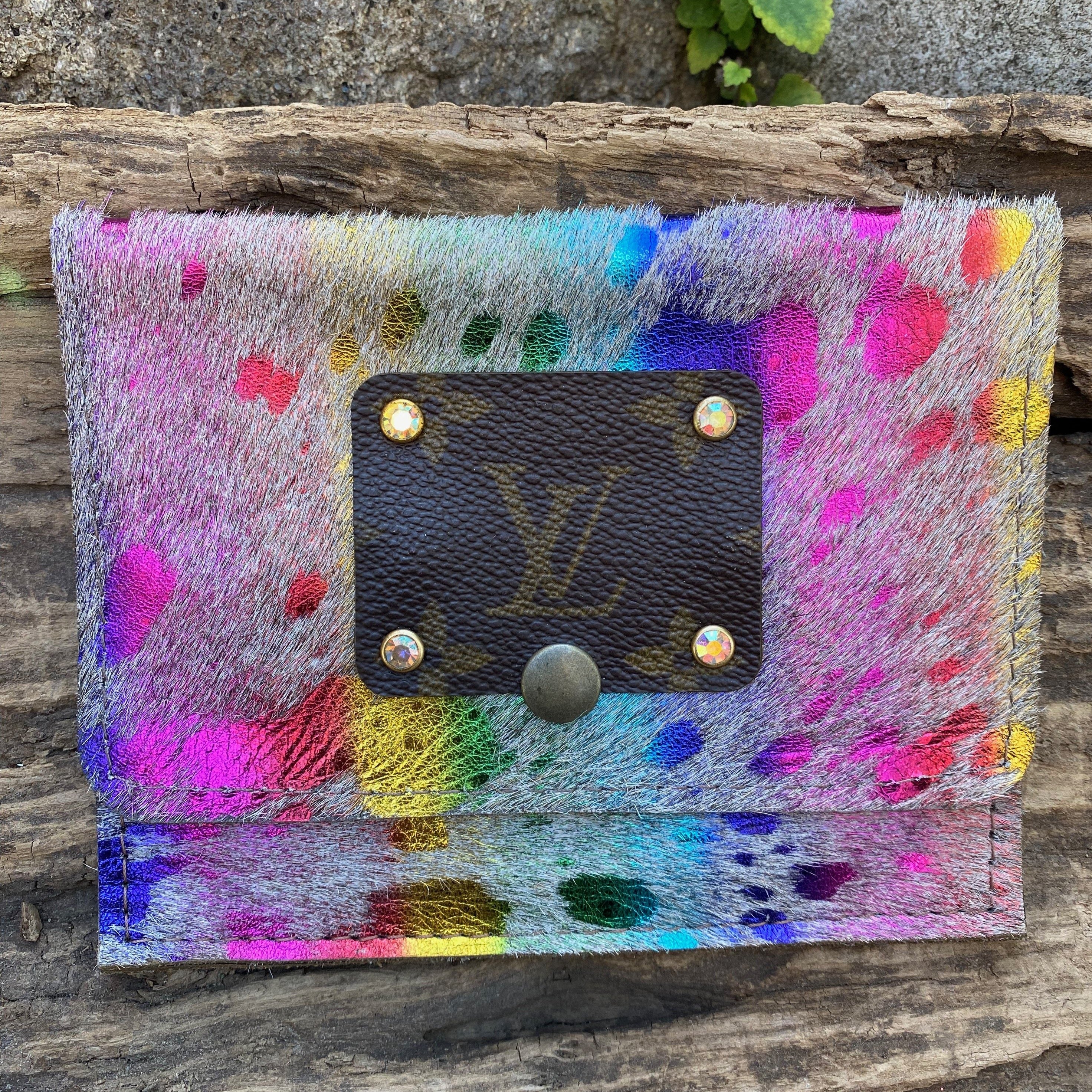 Upcycled Louis Vuitton Cowhide Wallet Case Brief