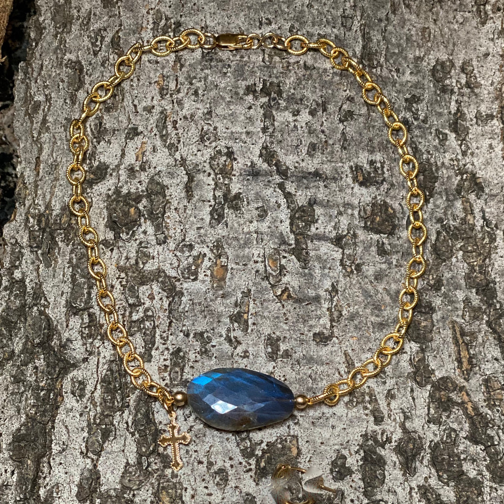14K GF Blue Labradorite Necklace