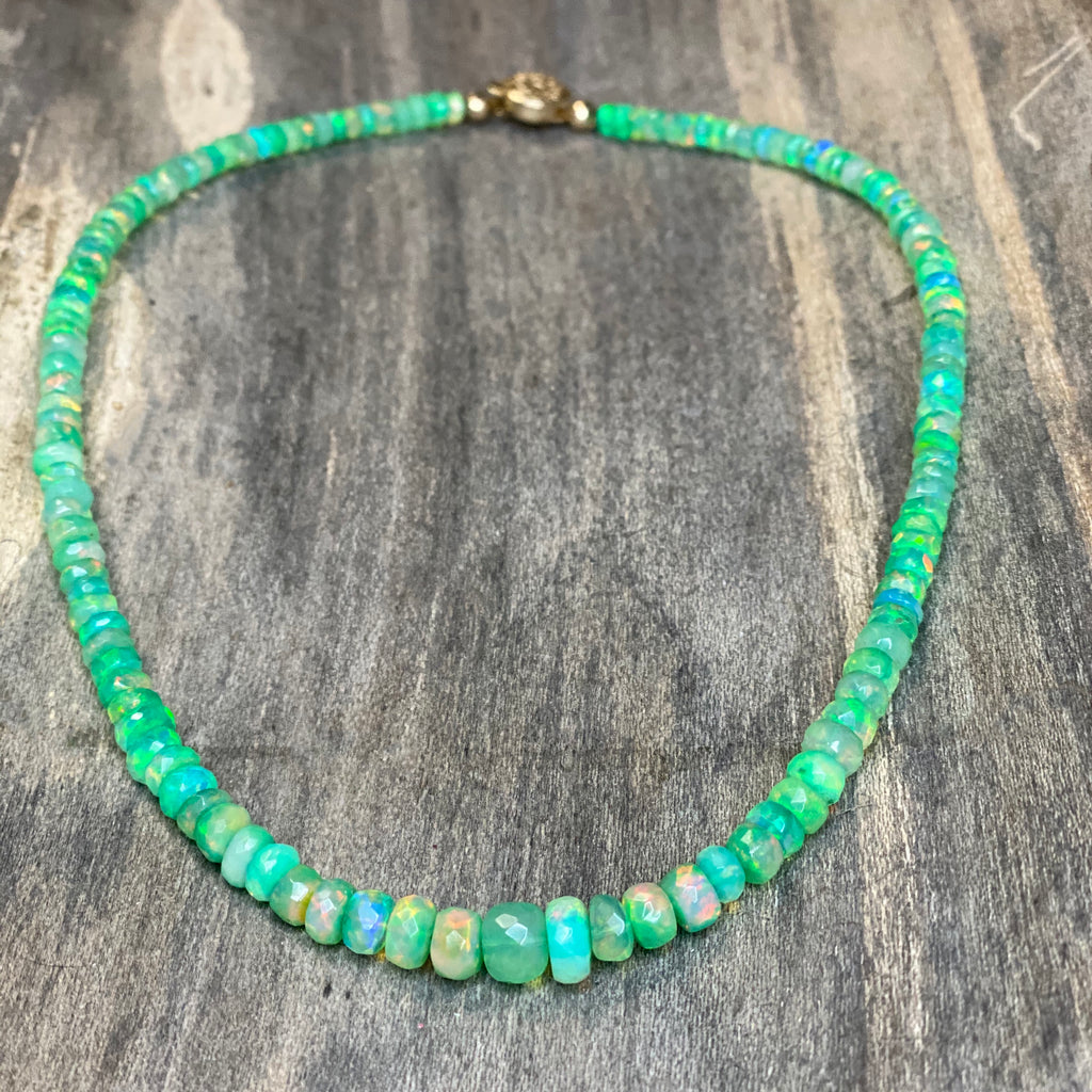 Green Ethiopian Opal Necklace