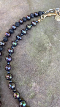 His and Hers Peacock Pearl Necklaces